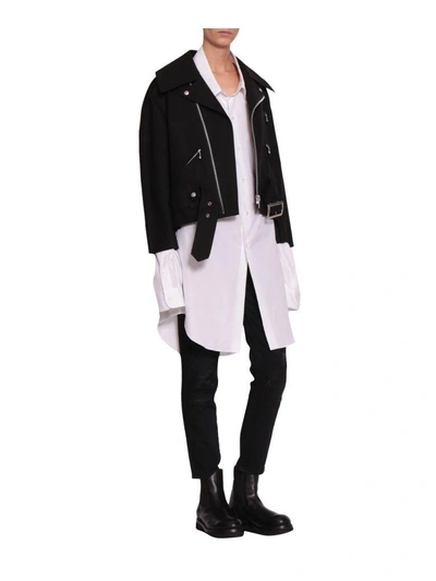 Shop Junya Watanabe Cotton Blend Jacket In Nero