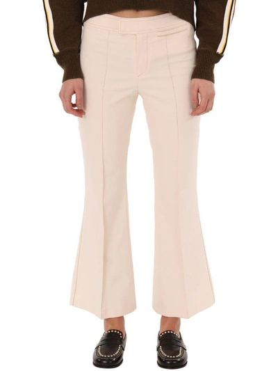 Shop Isabel Marant Lyre Ecru Flared Pants In White