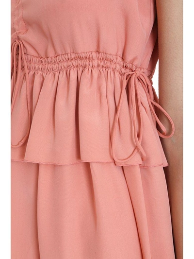 Shop See By Chloé Pink Viscose Dress In Rose-pink