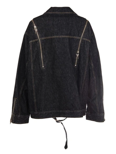 Shop Facetasm Biker Style Jacket In Black