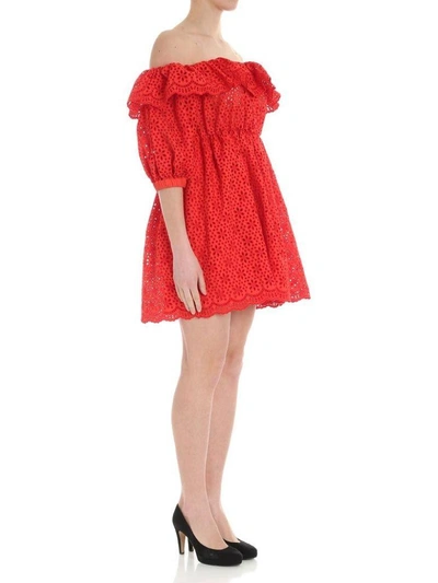 Shop Msgm - Dress In Coral