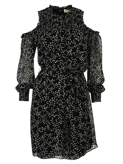 Shop Michael Kors Shooting Star Dress In Black-white