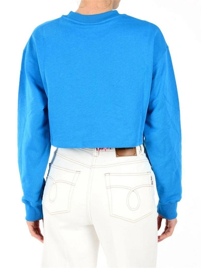 Shop Msgm Sweatshirt In Blue