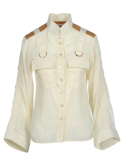 Shop Chloé Chloe Shirt Sahariana In Butter Cream