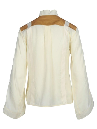 Shop Chloé Chloe Shirt Sahariana In Butter Cream