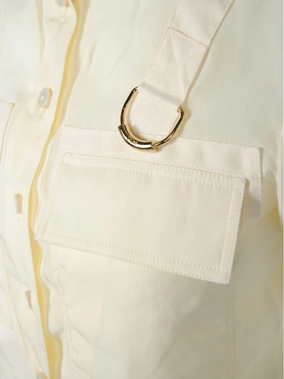 Shop Chloé Chloe Shirt Sahariana In Butter Cream