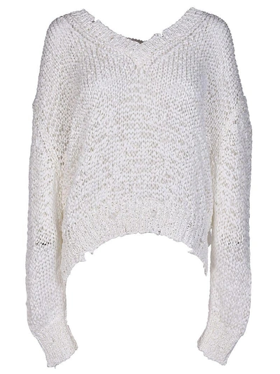 Shop Iro V-neck Sweater In White