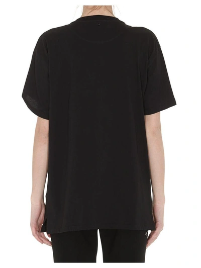 Shop Valentino Sequin T-shirt In Black