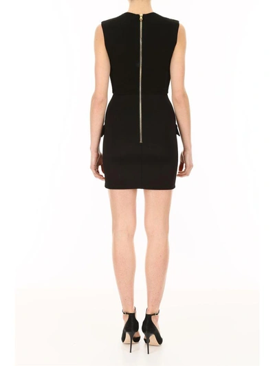 Shop Balmain Short Dress In Black|nero