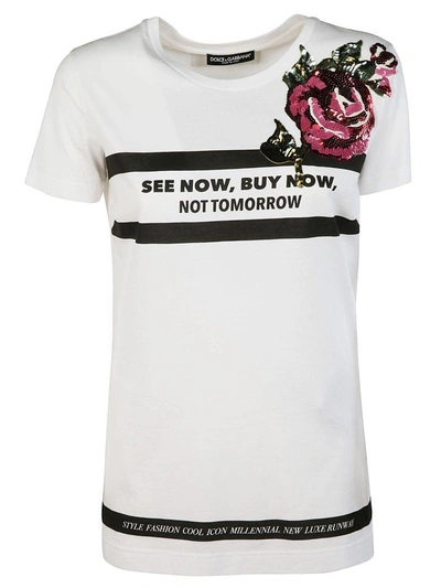 Shop Dolce & Gabbana See Now Buy Now T-shirt In White