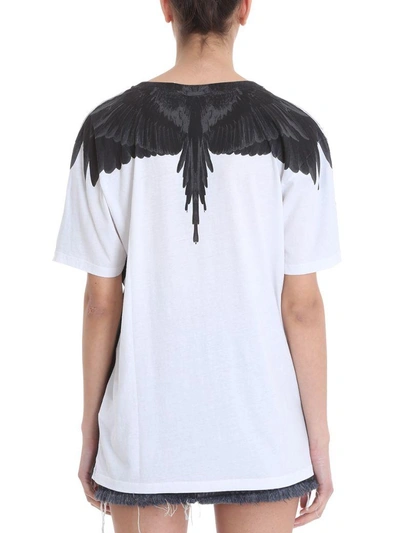 Shop Marcelo Burlon County Of Milan Bicolor Wing Black White Cotton T-shirt