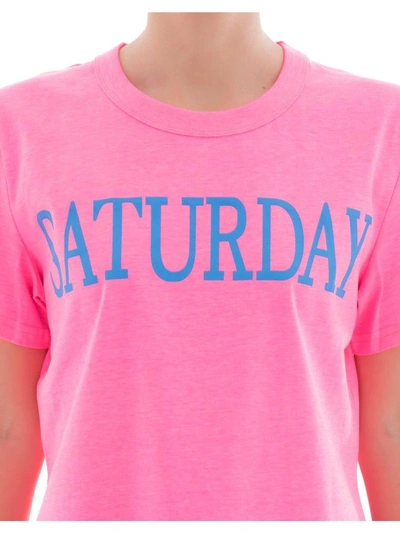 Shop Alberta Ferretti Pink Cotton T-shirt