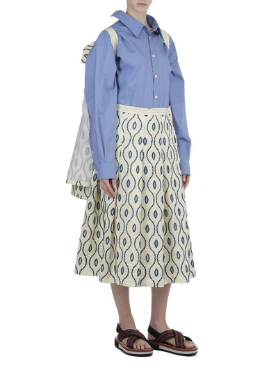 Shop Marni Cotton Jacket In Mazarine Blue