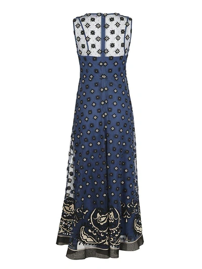 Shop Red Valentino Printed Dress In Cobalto