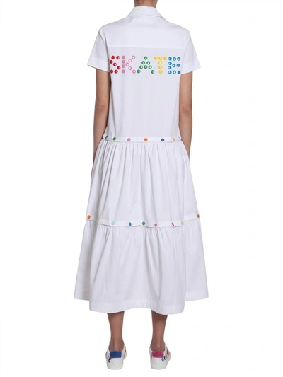 Shop Mira Mikati Cotton Poplin Dress In Bianco