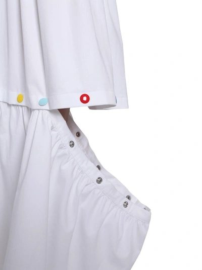 Shop Mira Mikati Cotton Poplin Dress In Bianco