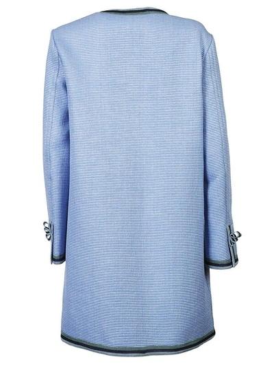 Shop Ermanno Scervino Straight-fit Button Up Jacket In Azzurro