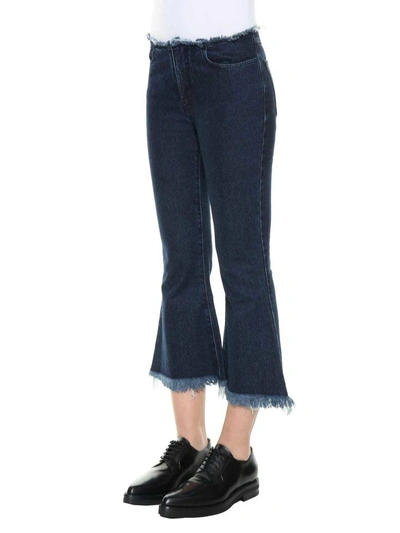 Shop Marques' Almeida Flared Jeans In Indigo