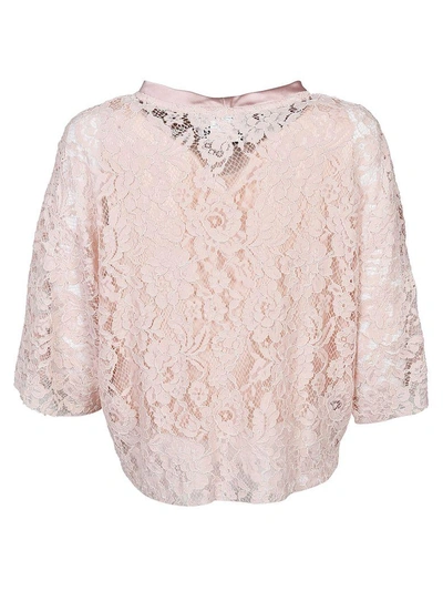 Shop Forte Couture Super Lace Blouse In Pink