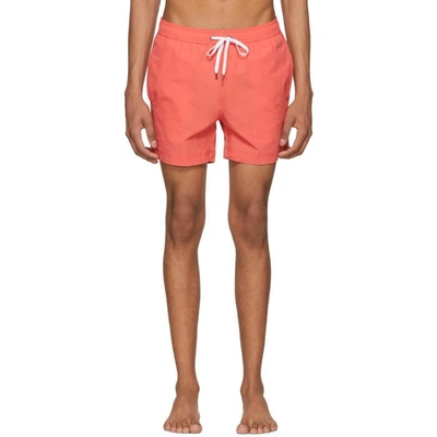 Shop Onia Orange Charles Swim Shorts In 8110tanger