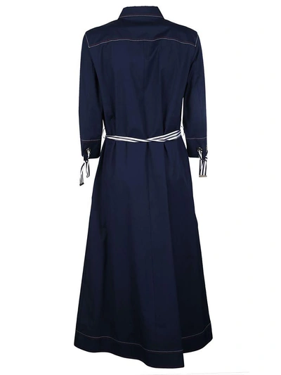 Shop Fay Tie Waist Shirt Dress In Blue