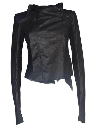 Shop Rick Owens Classic Leather Jacket