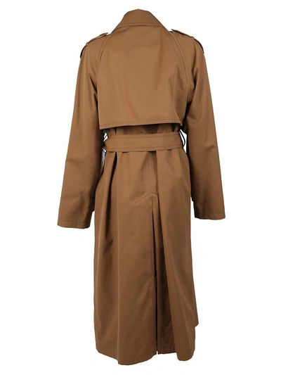 Shop Maison Margiela Patch Trench In Cammello