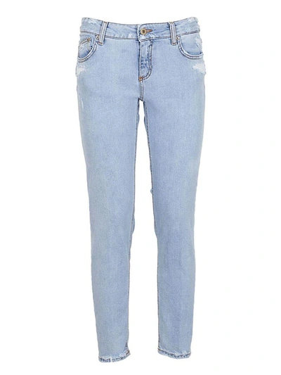 Shop Dondup Distressed Jeans In Chiaro