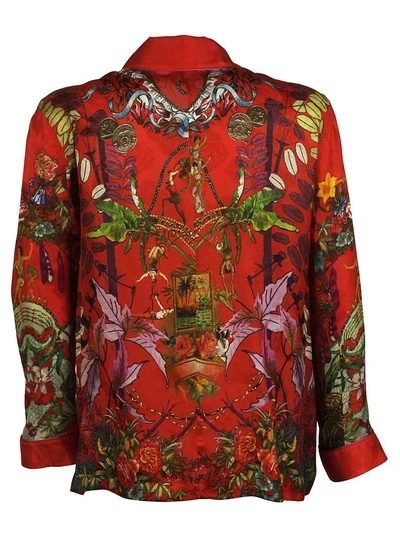 Shop Etro Circus Print Pyjama Shirt In Rosso