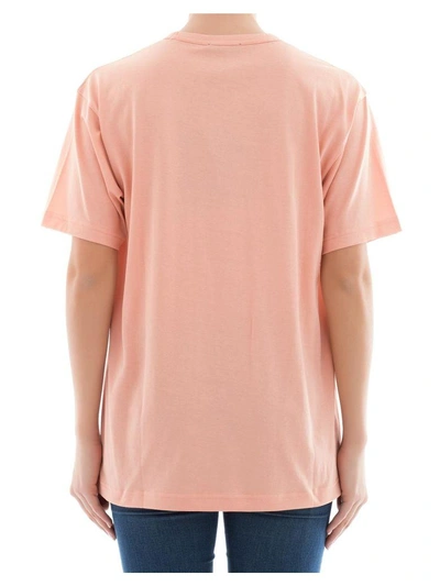 Shop Acne Studios Pink Cotton T-shirt
