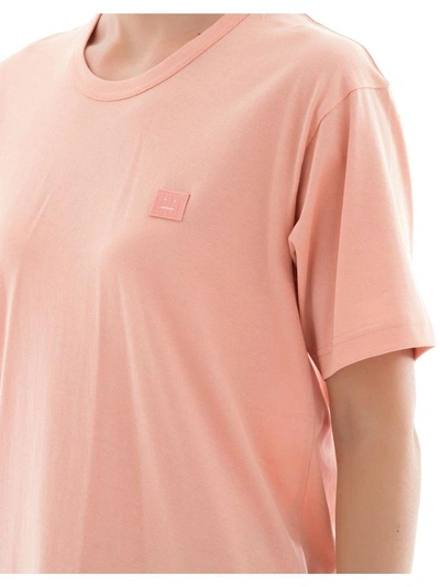 Shop Acne Studios Pink Cotton T-shirt