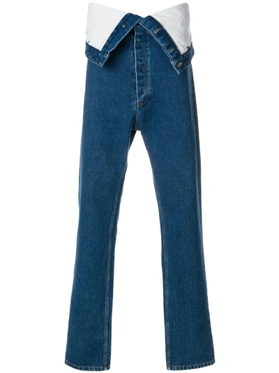 Shop Y/project Fold Over Straight Jeans