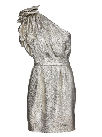 Shop Stella Mccartney Taffeta One-shoulder Dress In 8001