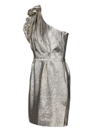 Shop Stella Mccartney Taffeta One-shoulder Dress In 8001