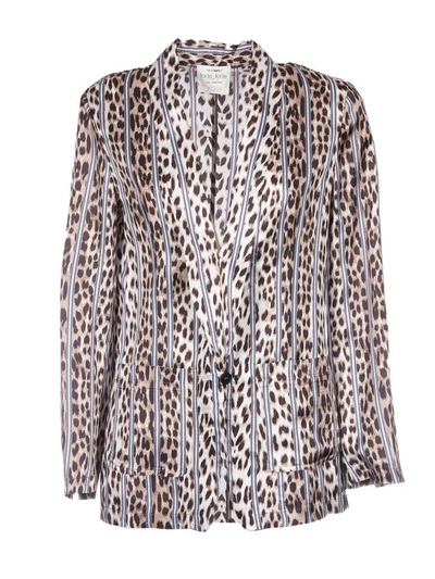 Shop Forte Forte Leopard Print Blazer In Desert