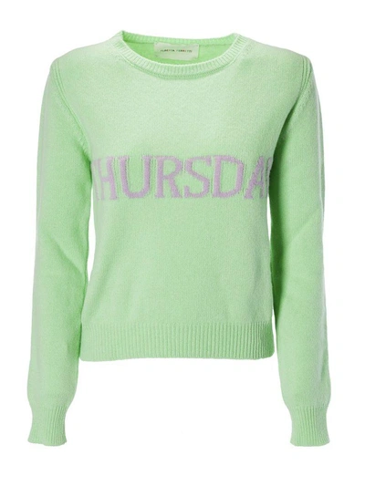 Shop Alberta Ferretti Thursday Sweater In Verde Mela