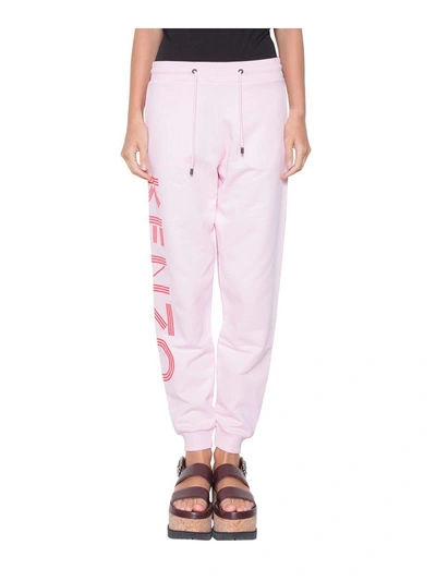 Shop Kenzo Logo Cotton Track Pants In Rosa