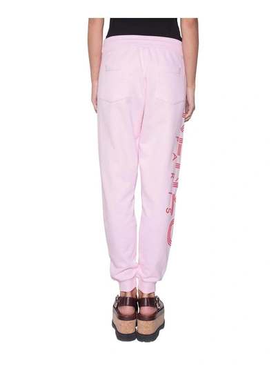 Shop Kenzo Logo Cotton Track Pants In Rosa