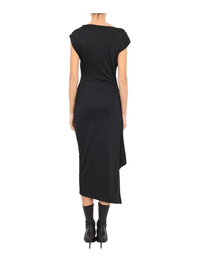 Shop Paco Rabanne Viscose Buttoned Dress In Nero