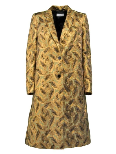 Shop Dries Van Noten Ricks Coat In Goldgold