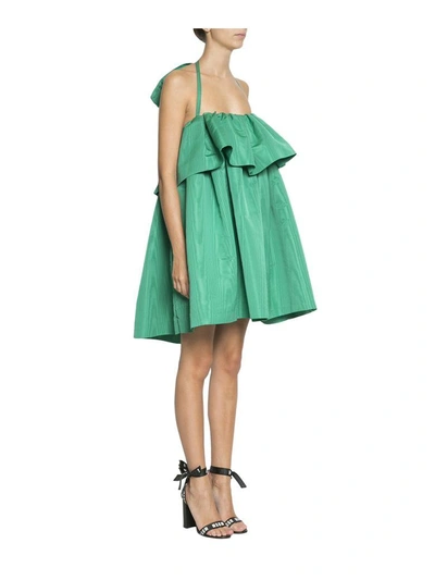 Shop Msgm Dress In Verde