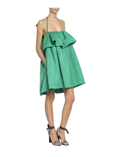 Shop Msgm Dress In Verde