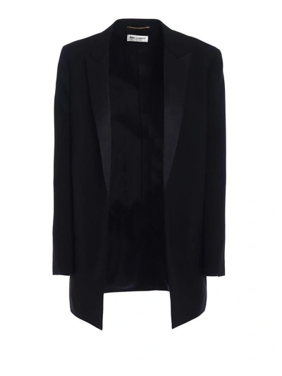 Shop Saint Laurent Single Breasted Tuxedo In Noir