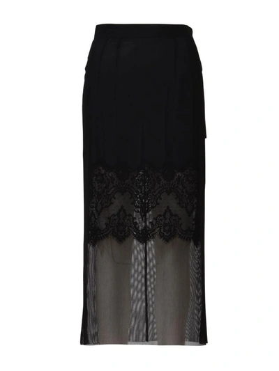 Shop Dolce & Gabbana Pencil Lace Skirt In Black