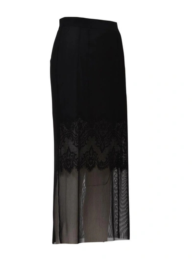 Shop Dolce & Gabbana Pencil Lace Skirt In Black