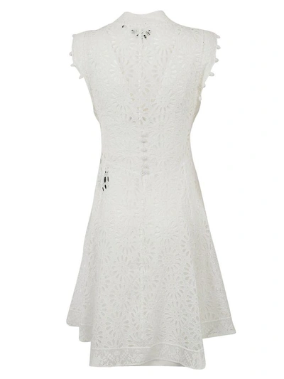 Shop Isabel Marant Embroidered Dress In 20wh White