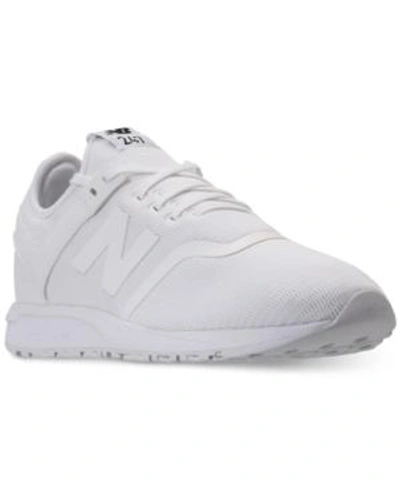 Shop New Balance Men's 247 Casual Sneakers From Finish Line In White/white