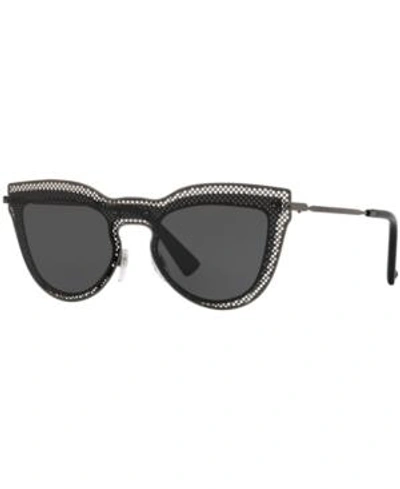Shop Valentino Sunglasses, Va2018 In Silver / Brown
