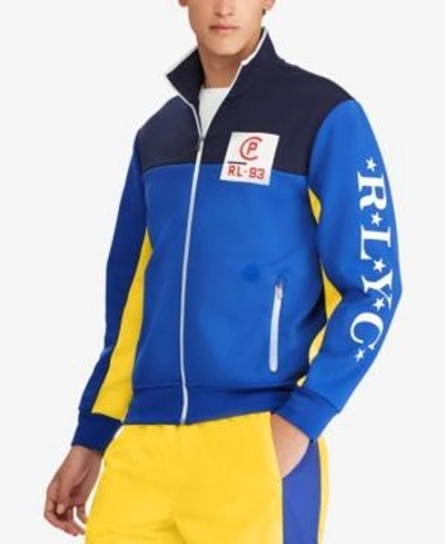 Shop Polo Ralph Lauren Men's Cp-93 Double-knit Track Jacket In Cruise Royal Multi