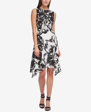 macy's black and white dress